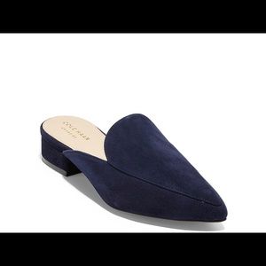 Cole Haan Piper Mule Blue Suede sz 6.5
